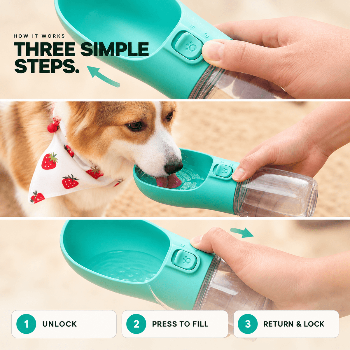 PawSip Portable Water Bottle