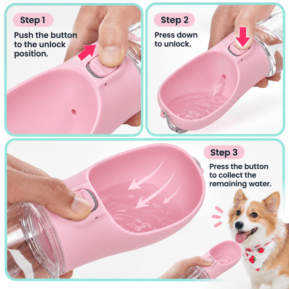 PawSip Portable Water Bottle